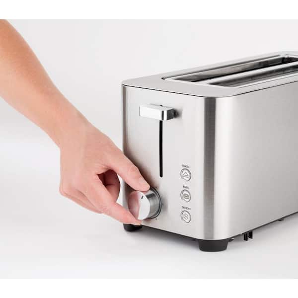 CASO 4 Slice, Wide Slot Toaster, Stainless Steel, Cancel, Defrost, Bagel, 6  Browning Settings, Warming Tray 11926 - The Home Depot