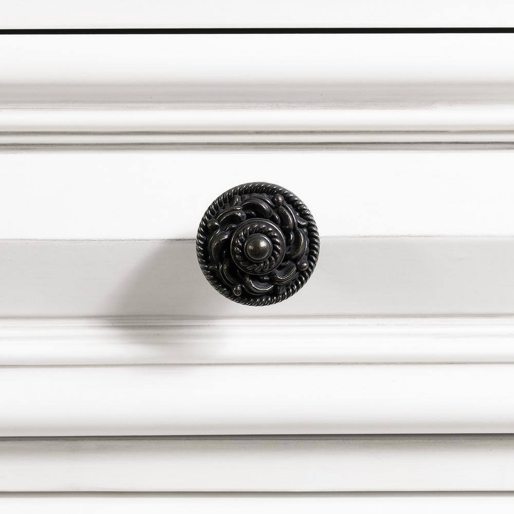 Trent White Transitional 6-Drawer Vertical Chest with Felt Lining