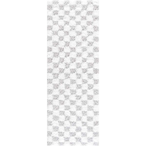 HAUTELOOM Atira 3 ft. X 7 ft. Light Gray/Cream Area Rug