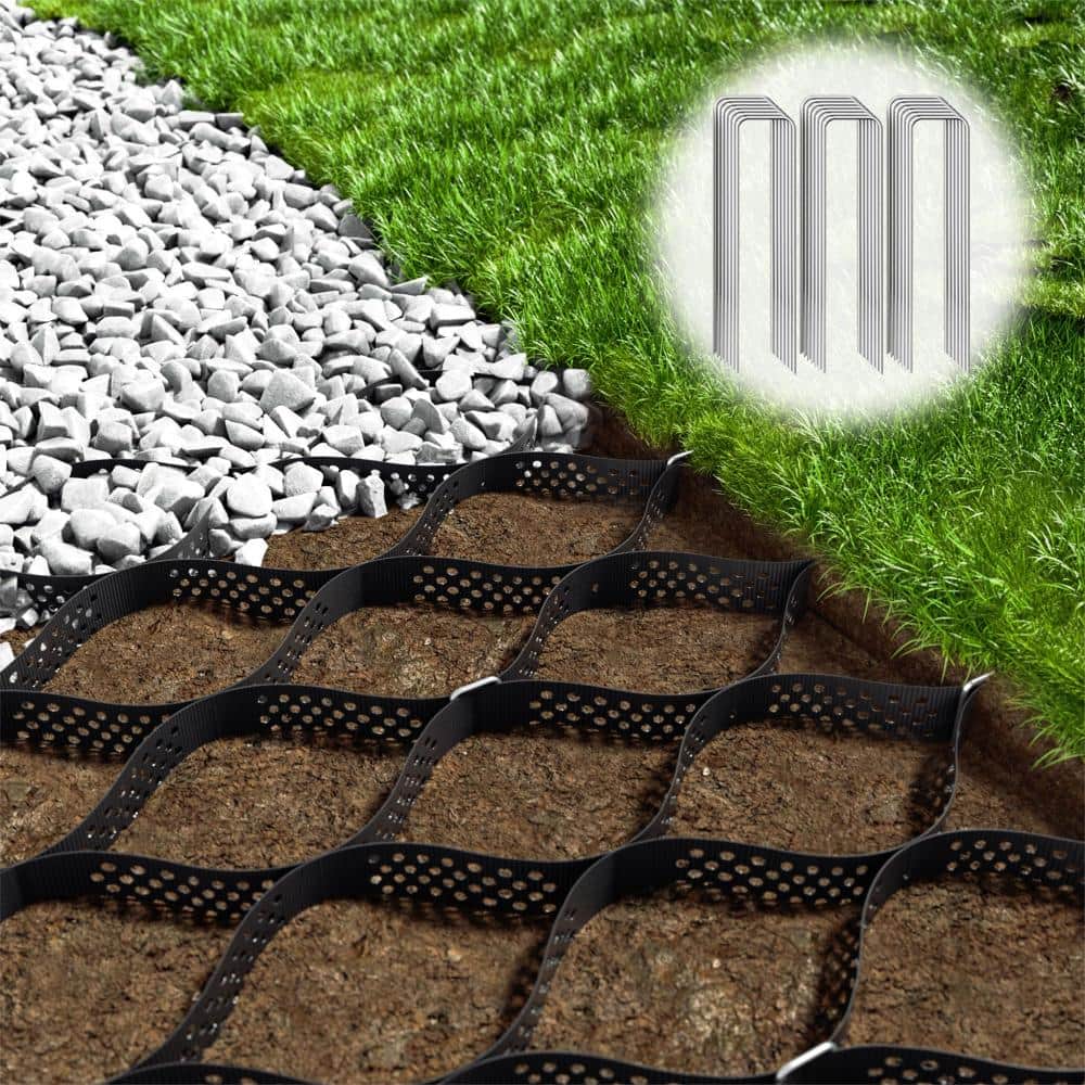 4.4x33 ft. Gravel Grid with Landscape Staples, 2 in. Thick Geogrid Ground Grid 1900 lbs per Sq Ft price history on PriceWatchPro