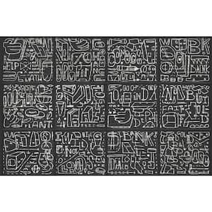 108 in. x 162 in. BKYLN Bank Multi-Panels Black Wall Mural