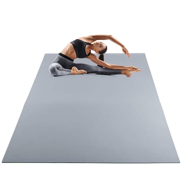 6 ft. L x 4 ft. W - 8mm Thick - 24 Sq. Ft. Non-Slip Large Yoga Workout Mat by Wakeman (Blue) - Gym Flooring Mat
