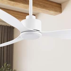 Sawyer 52 in. 6-Speed Indoor White Ceiling Fan with DC Motor and Remote Control Included