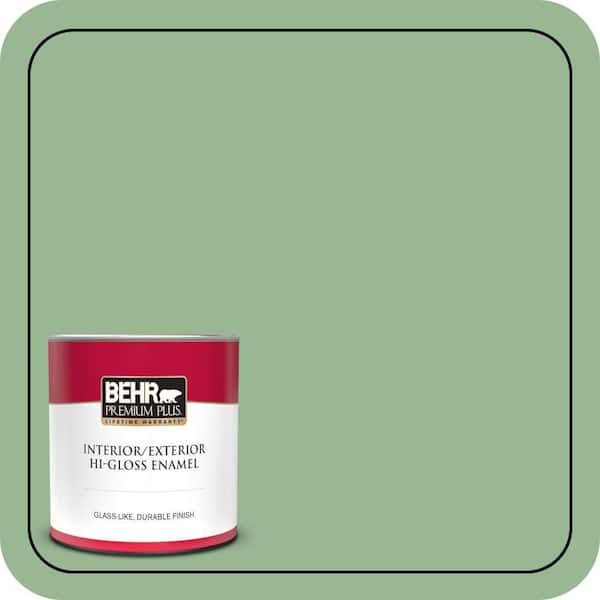BEHR PREMIUM PLUS 1 qt. #M400-4 Brookview Hi-Gloss Enamel Interior/Exterior Paint & Primer