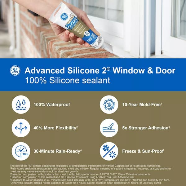 Advanced 2.8 oz. Clear Silicone 2-Window and Door Squeeze Sealant (12-Case)