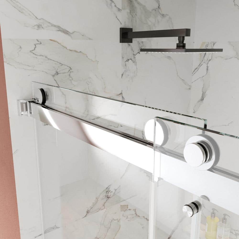 Concord 60" Frameless Sliding Shower Door with Chrome Finish