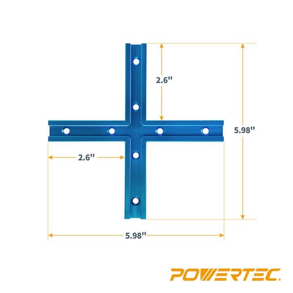 POWERTEC 36 in. Universal T-Track (2-Pack) 71119 - The Home Depot