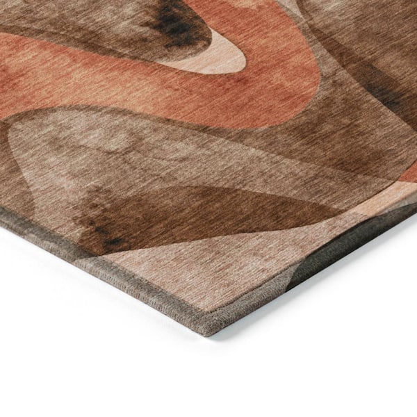 Chantille ACN536 Chocolate 8 ft. x 10 ft. Machine Washable Indoor/Outdoor Geometric Area Rug