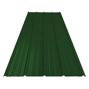 8 ft. SM-Rib Galvalume Steel 29-Gauge Roof/Siding Panel in Green