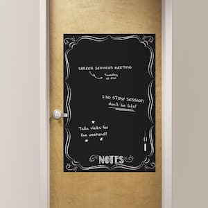 26 in. x 39 in. Black Bistro Notes Giant Novelty Dry Erase Decal