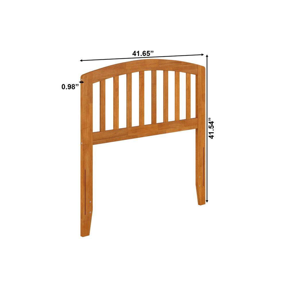 Richmond Twin Light Toffee Wood Headboard with USB Charger