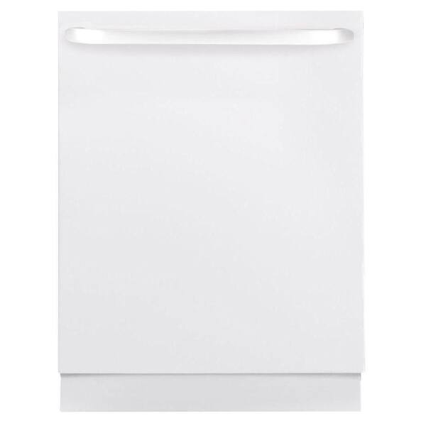 GE Top Control Dishwasher in White with Stainless Steel Tub
