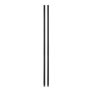 72 in. H Steel Urban Shelving Poles in Black (2-Pack)