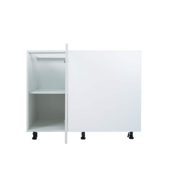 Cambridge Everest 42 in. W x 24 in. D x 34.50 in. H Ready to Assemble Shaker Corner Blind Kitchen Cabinet in White
