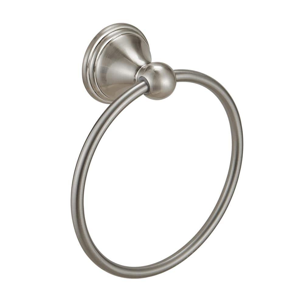 Brushed Nickel Wall Mounted Single Towel Ring