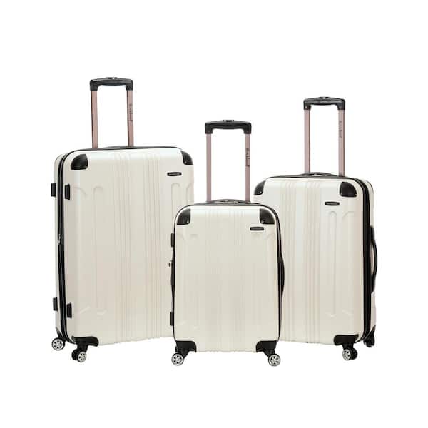 Rockland Melbourne Expandable 2-Piece Hardside Spinner Luggage Set, White