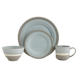 Harper Mist 16-Piece Light Blue Ceramic Dinnerware Set (Service for 4-People)