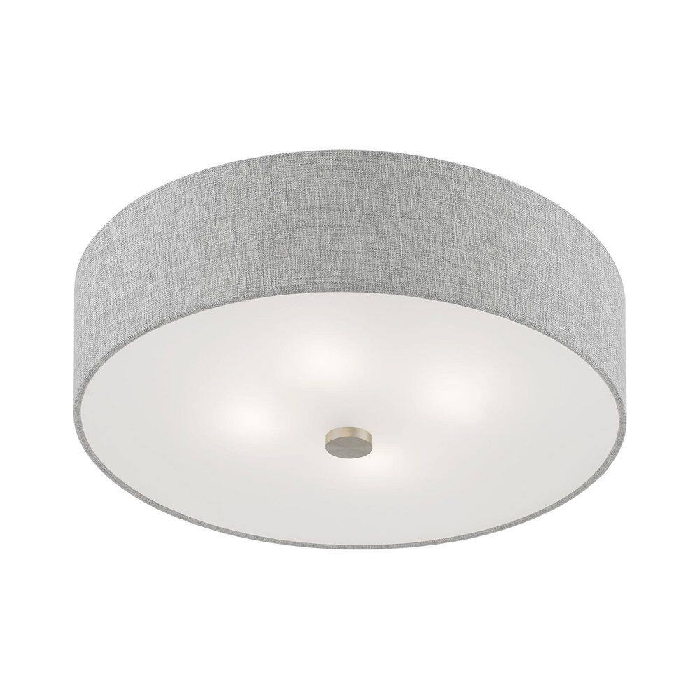 Dakota Brushed Nickel 4-Light Semi-Flush Mount with Urban Gray Shade