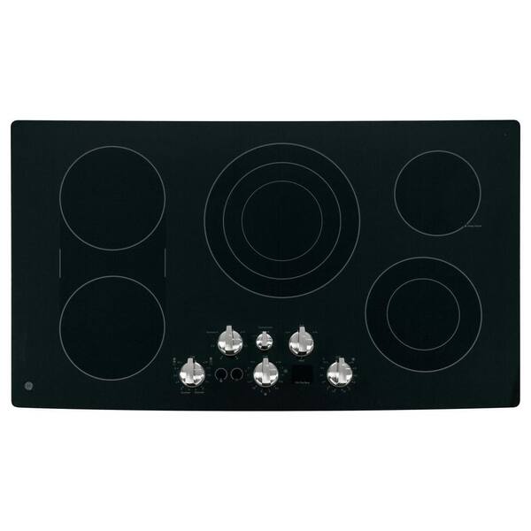 GE Profile 36 in. Smooth Surface Radiant Electric Cooktop in Slate with 5 Elements including Tri-Ring Element