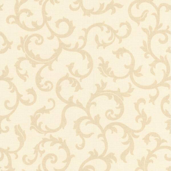 Beacon House 56 sq. ft. Hamlet Beige Swirl Wallpaper