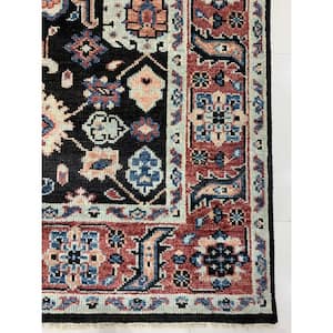 C.Brown / R.Red 8 ft. x 10 ft. Hand Knotted Wool Traditional Serapi Design Area Rug