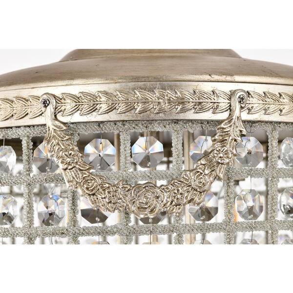 Edvivi Sonoma 4-Light 17.75 in. Antiqued Silver Glam