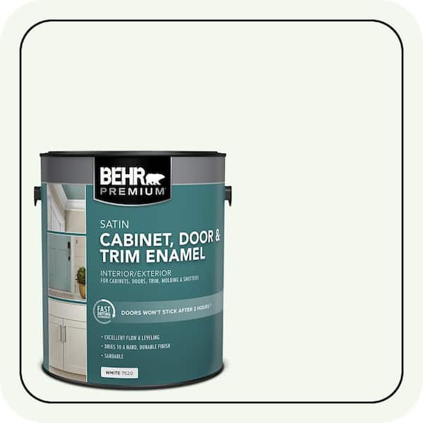 1 gal. #GR-W05 Unwind Satin Enamel Interior/Exterior Cabinet, Door & Trim Paint
