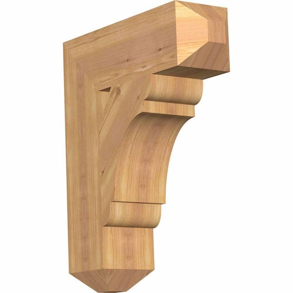Ekena Millwork 5.5 in. x 24 in. x 20 in. Western Red Cedar Olympic Craftsman Smooth Bracket