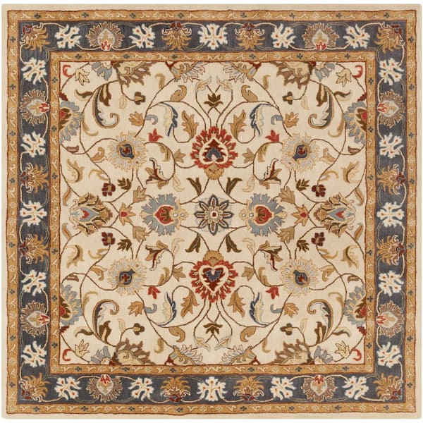 Livabliss John Gold 8 ft. x 8 ft. Square Area Rug