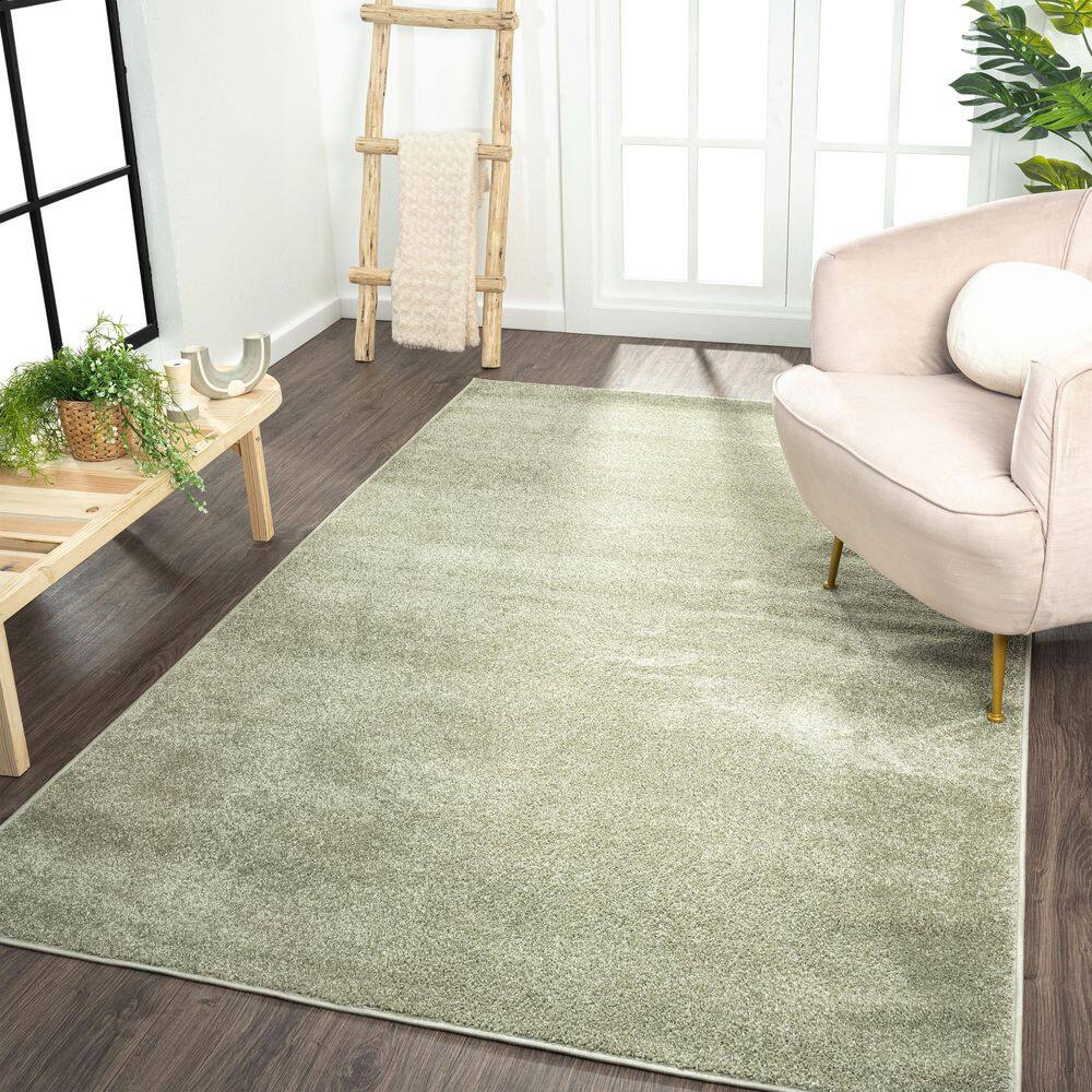 Haze Solid Low-Pile Green 5 ft. x 8 ft. Area Rug price history on PriceWatchPro