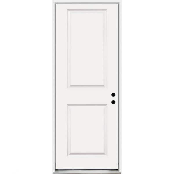 36 in. x 96 in. 2P SQTP LHIS 20Min Fire-Rated Dbl-Bore House-to-Garage White Composite Prehung Interior Door w/Nkl Hinge