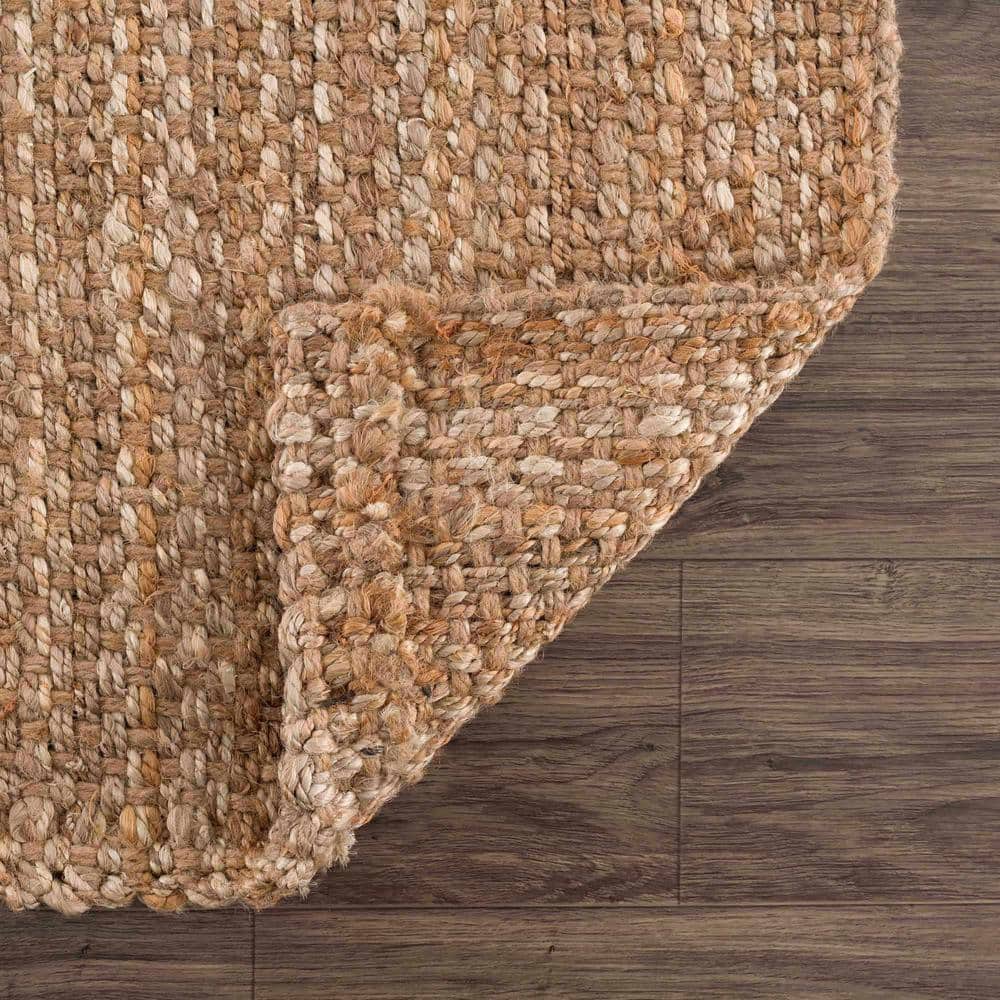 Handmade Natural Jute Braided Rectangle Rug 3'6" x 5'6"