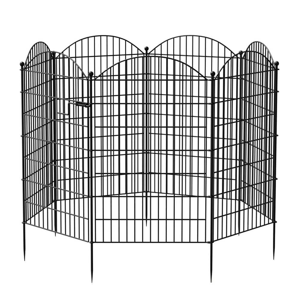 7-Panel Arch Garden Fence with Gate 180 in. W x 40 in. H Metal Wire Panel Border Garden Fencing Animal Barrier for Yard price history on PriceWatchPro