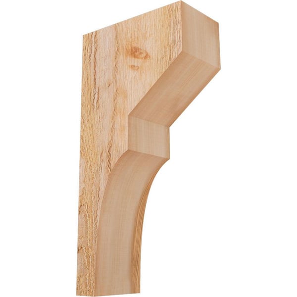 Ekena Millwork 4 in. x 8 in. x 16 in. Western Red Cedar Monterey Rough Sawn Corbel