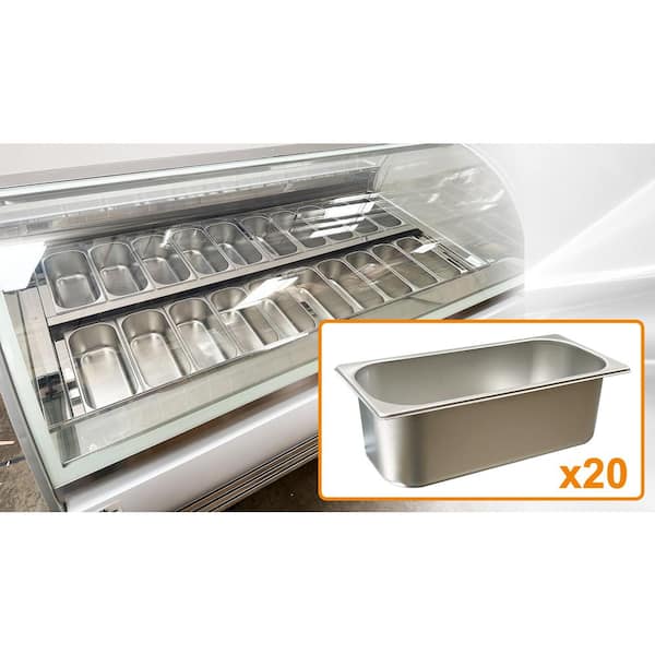 Cooler Depot NSF 75 ins 20 pan Manual Defrost Gelato Ice