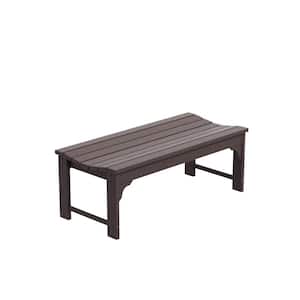 Parkside Dark Brown Outdoor All-Weather Backless Bench