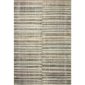 Chris Loves Julia Humphrey Natural/Moss 2 ft. x 3 ft. 6 in. Rectangle Modern Farmhouse Stripe Area Rug