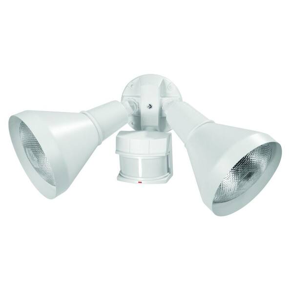 Unbranded 180 Degree Motion Sensing White Security Light with Bulbs-DISCONTINUED