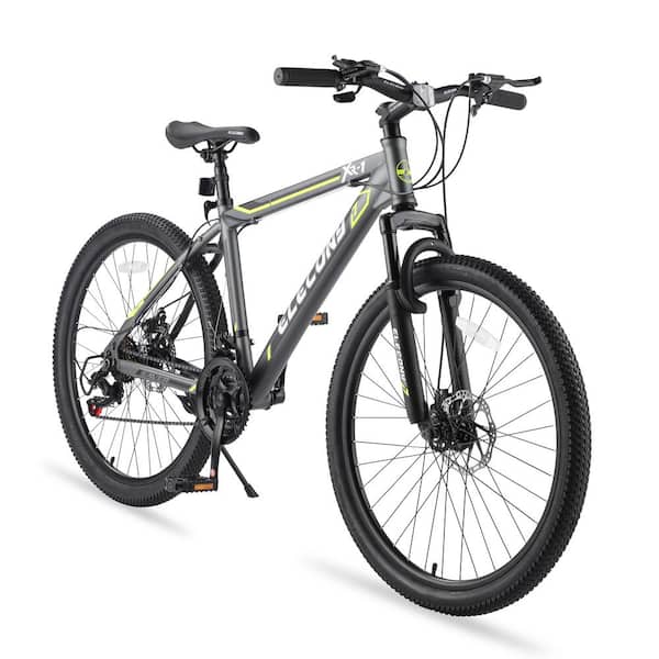 Waden lood Interesseren Siavonce 24 Inch Steel Frame Gray Mountain Bike Boys Girls With 21 Speed  Mountain Bicycle Front Suspension MTB DJ-Y-W110649714 - The Home Depot
