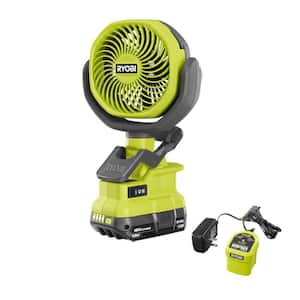ONE+ 18V Cordless 4 in. Clamp Fan Kit with 1.5 Ah Battery and Charger