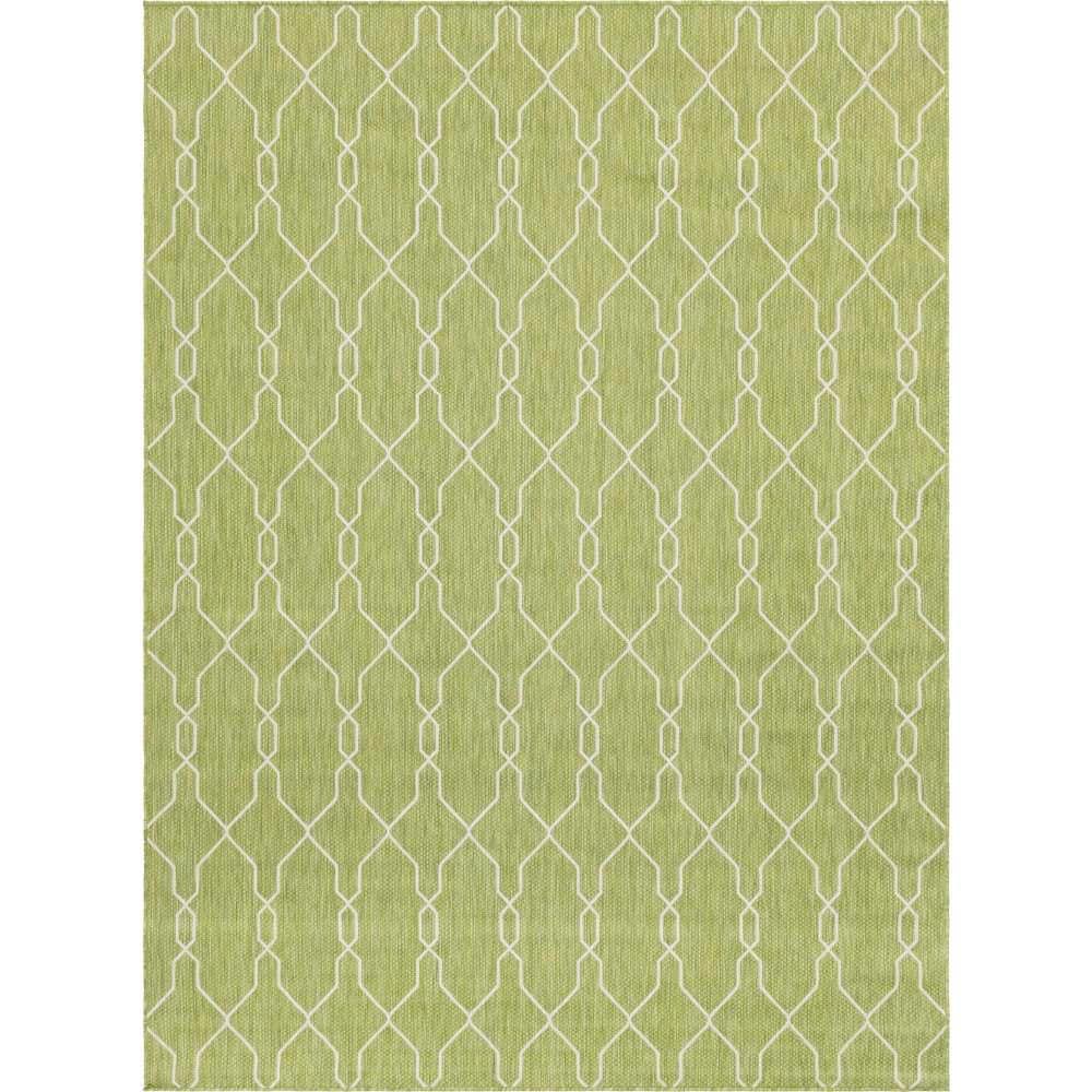 Unique Loom Outdoor Trellis Links Trellis Green 8 ft. x 11 ft. 4 in