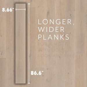 Portside White Oak 9/16 in. T x 8.66 in. W Tongue and Groove Wire Brushed Engineered Hardwood Flooring (31.25 sqft/case)