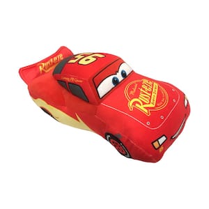 Cars Lightning McQueen Red Plush Cuddle Pillow 17.5 x 9 x 7.5 in.