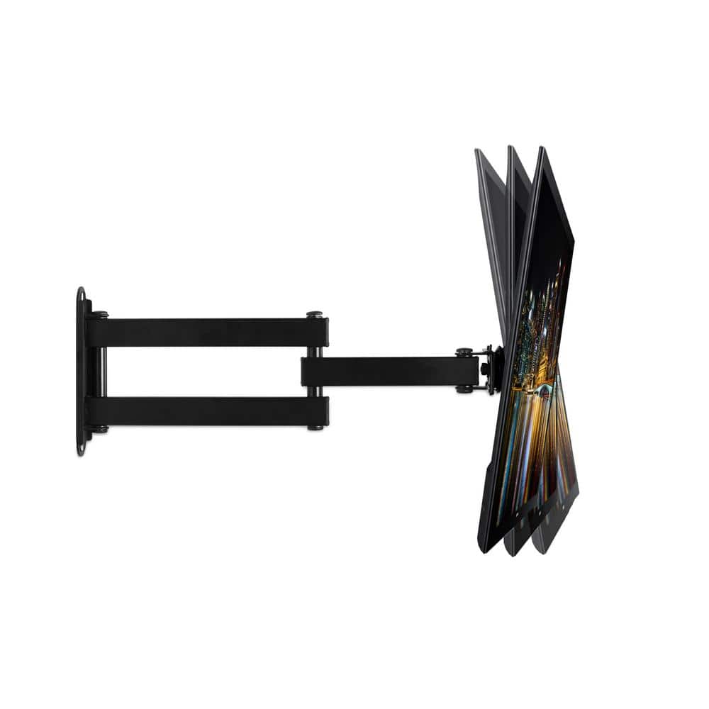 Black Full Motion TV Wall Mount for 19-27 Inch Screens