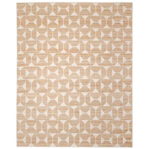 Elle Ivory 8 ft. x 10 ft. Geometric Indoor Area Rug