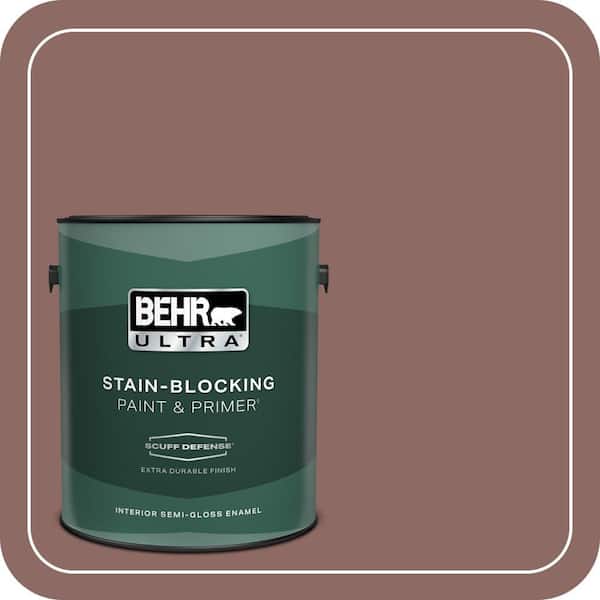 BEHR ULTRA 1 gal. #700B-5 Red Stone Extra Durable Semi-Gloss Enamel Interior Paint & Primer