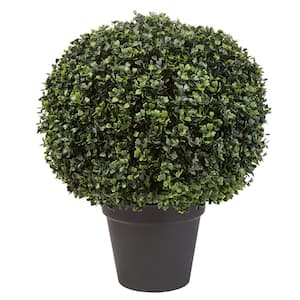 23 in. Artificial Realistic Faux Boxwood Topiary