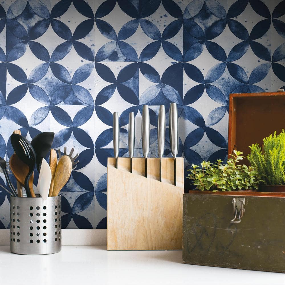 Black Tropical Botanical Removable Wallpaper Sample