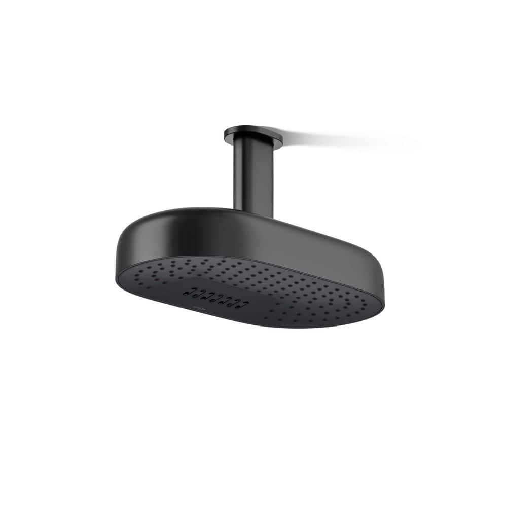 Statement 2-Spray Patterns with 1.75 GPM 12 in. Wall Mount Fixed Shower Head in Matte Black price history on PriceWatchPro