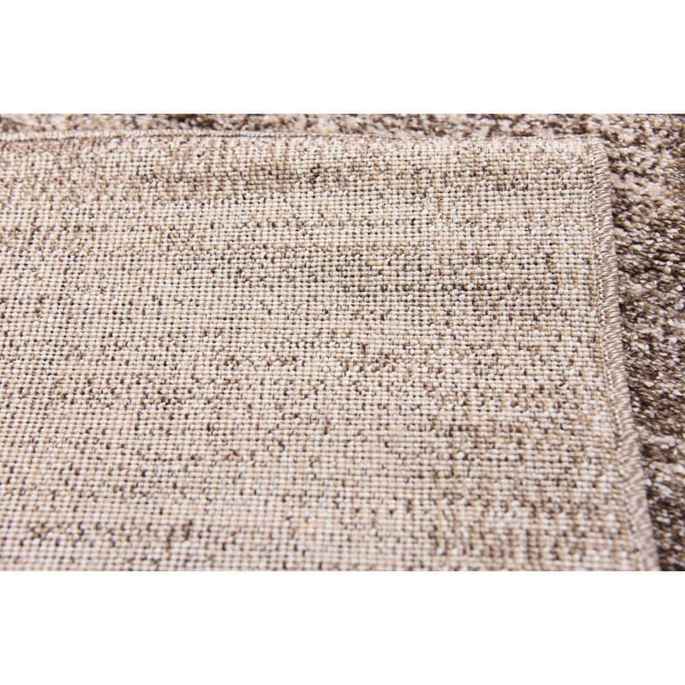 Beige Tufted Reversible Rectangular Stain-Resistant Rug, 2x3 ft